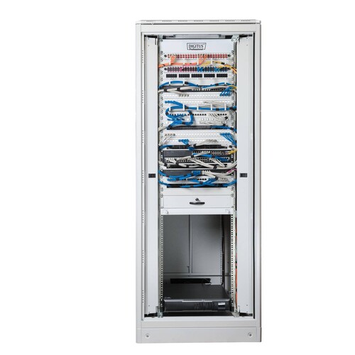 DN-19-32U-8/8-1 DIGITUS 19" Schrank 3 Glastür, H1600 x B800 x T800mm, RAL7035 Produktbild Additional View 5 L