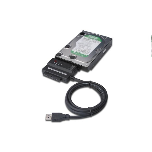 DA-70325 Digitus Adapter USB 3.0 auf SATAII+IDE Inklusive Netzteil 12V,2A Produktbild Additional View 2 L
