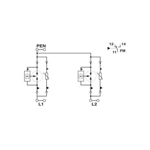 2905467 Phoenix FLT-SEC-T1+T2-2C-350/25- FM Produktbild Additional View 2 L