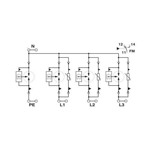 2905470 Phoenix FLT-SEC-T1+T2-3S-350/25-FM Produktbild Additional View 3 L