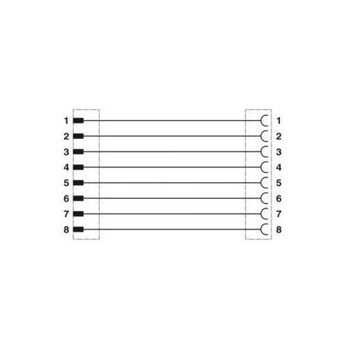 1529166 Phoenix SAC 8P M12MS/ 5,0 PUR/M12FS Sensor-/Aktor-Kabel Produktbild Additional View 3 L