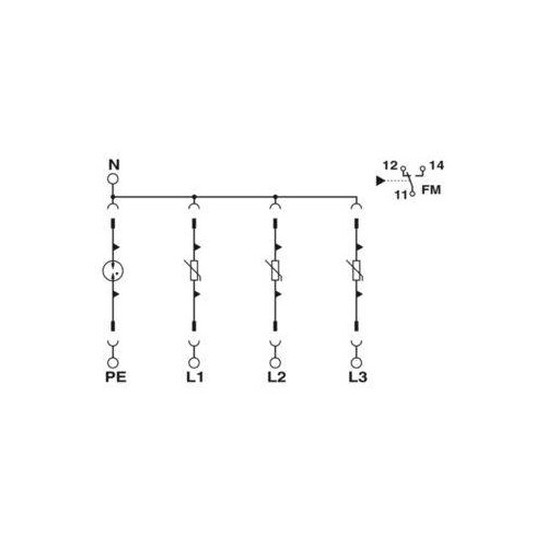 2905354 Phoenix VAL SEC T2 3S 175 FM Überspannungsableiter Typ 2 Produktbild Additional View 3 L