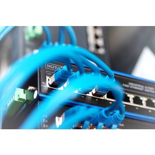 DN-650106 Digitus Industrieller 8 Port Fast Ethernet Switch Produktbild Additional View 6 L