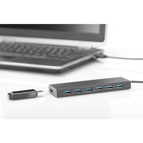 DA-70241-1 Digitus USB 3.0 Office Hub, 7-Port Produktbild Additional View 5 L