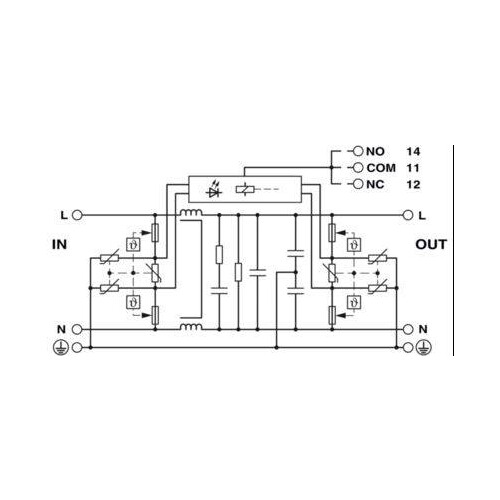 2859987 Phoenix SFP 1-20/230AC EMV-Filter-Überspannungsschutz-Gerät Produktbild Additional View 3 L