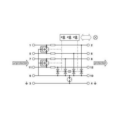 2801272 Phoenix Überspannungsschutzgerät PT-IQ-4X1+F-24DC-PT Produktbild Additional View 3 L