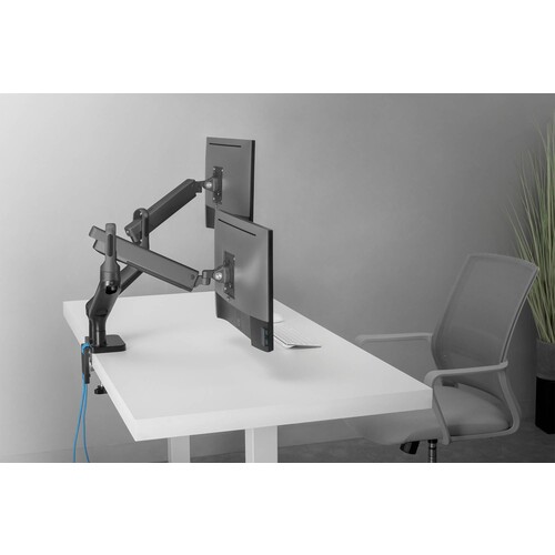 DA-90417 Digitus DA 90417 Dual Gas Spring Monitor Clamp Mount with USB bis Produktbild Additional View 8 L