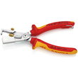 13 66 180 T BK Knipex 13 66 180 T BK StriX® Abisolierzangen mit Kabelschere  Produktbild Additional View 1 S