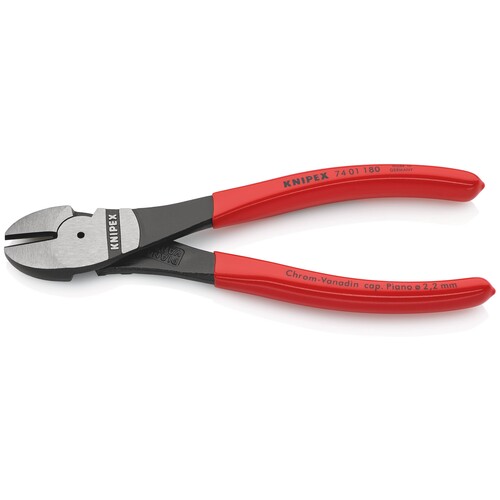 74 01 180 Knipex 74 01 180 Kraft- Seitenschneider mit Kunststoff überzoge Produktbild Additional View 1 L