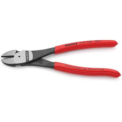 74 01 200 SB Knipex 74 01 200 SB Kraft- Seitenschneider mit Kunststoff überzoge Produktbild Additional View 1 L