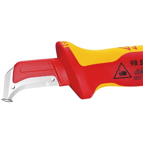 98 55 SB Knipex VDE Kabelmesser mit Gleitschutz Produktbild Additional View 9 L