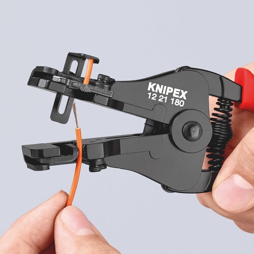 12 21 180 SB Knipex 12 21 180 SB Abisolierzange mit Formmessern mit Kuns Produktbild Additional View 2 L