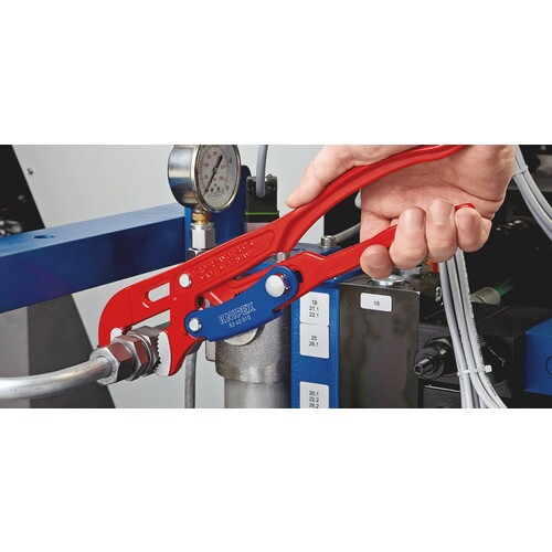 83 60 020 Knipex 83 60 020 Rohrzange S- Maul mit Schnelleinstellung rot pulverb Produktbild Additional View 2 L