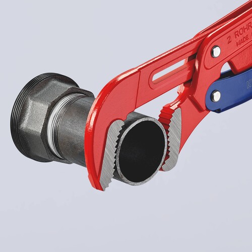 83 60 020 Knipex 83 60 020 Rohrzange S- Maul mit Schnelleinstellung rot pulverb Produktbild Additional View 3 L