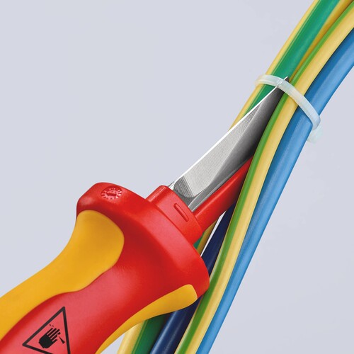 9854 KNIPEX Kabelmesser Produktbild Side View L