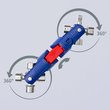 00 11 06 V04 Knipex Schaltschrankschlüssel JointKey Quadro Produktbild Default S