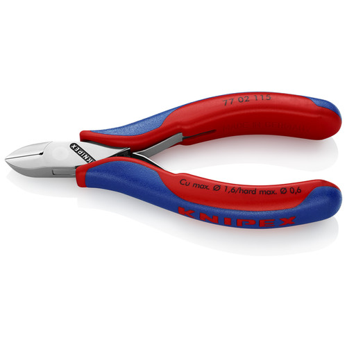 7702115 KNIPEX ELEKTRONIK SEITEN- SCHNEIDER MIT FACETTE 115 mm Produktbild