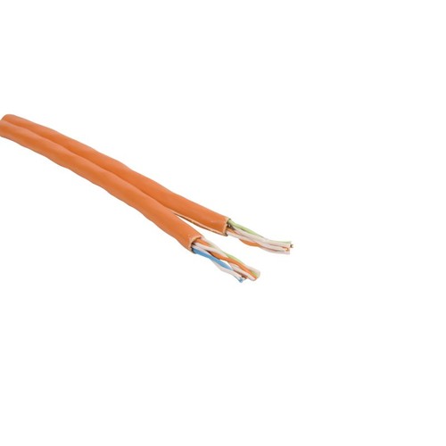 CAT7 UC900HS23 DX FRNC 2X4P Messlänge halogenfrei S/FTP orange DUPLEX (DX) Produktbild Front View L