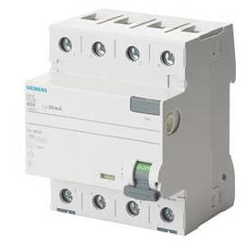 5SV3344-6LB01 Siemens FI-Schutzschalter Typ A, kurzzeitverzögert, In: 40 A, 30mA Produktbild