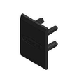 16596 ALUMERO 802601 Endkappe für Trägerprofil 37/45 PVC schwarz Produktbild