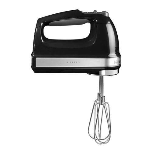 5KHM9212EOB KitchenAid Handmixer onyx schwarz 9 Geschwindigkeitsstufen Produktbild Front View L