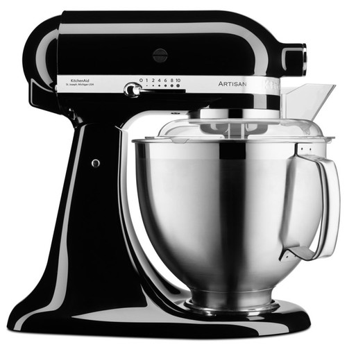 5KSM185PSEOB KitchenAid Küchenmaschine 4.8L Artisan onyx schwarz Produktbild Front View L