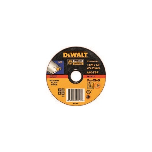 DT43902-QZ DeWalt Trennscheibe Edelstahl flach 125x1mm Produktbild