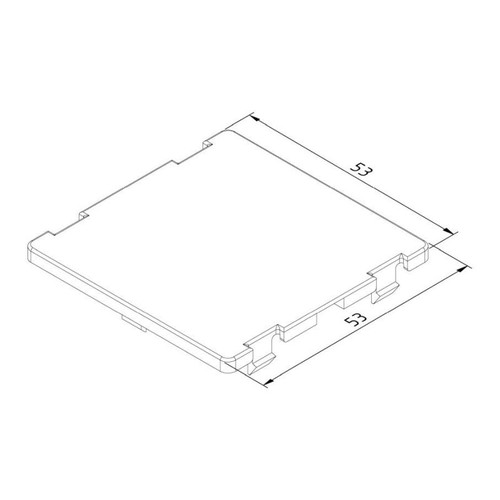 15652 Trayco FS-BC-0-50-PA9011 Blinddeckel für Gerätebecher Produktbild Front View L