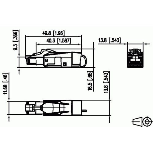 130E405032-E Metz Connect CAT.6A Stecker RJ45 Feldkonfektionierbar Werkzeuglos Produktbild Additional View 1 L