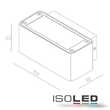 112199 Isoled LED Wandleuchte Up&Down, IP54, 4x3W CREE, anthrazit, warmweiß Produktbild Additional View 1 S