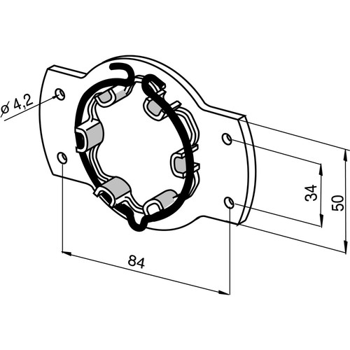 9410715 Somfy Universalantriebslager Blendkappensystem + Federr. Kl. Öse Produktbild Additional View 1 L