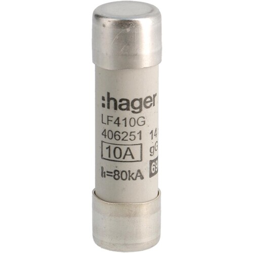 LF410G HAGER Sicherung 14x51 gG 10A Produktbild Additional View 1 L