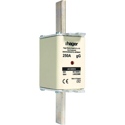 LNH2250M6 HAGER NH-Sicherungseinsatz NH2 gG 690V 250A Produktbild Additional View 1 L