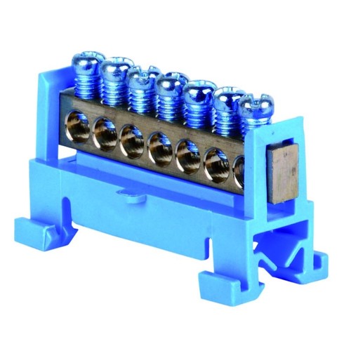 88728712 E-Term 651 N/7 blau Nullleiterklemmblock 16mm² 7pol Produktbild Additional View 1 L