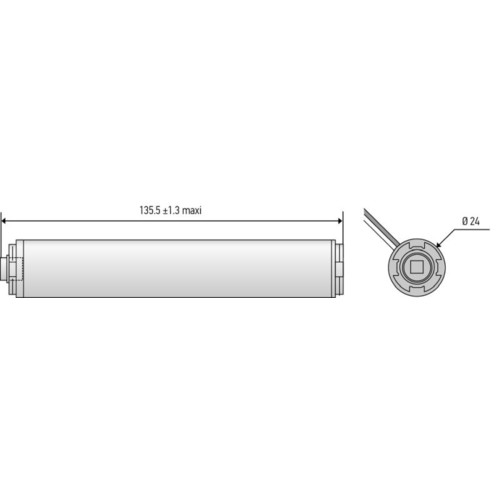 1000030 Somfy LV25 B44 24VDC 0,4/40 mit 2,5 Meter Kabel Produktbild Additional View 1 L