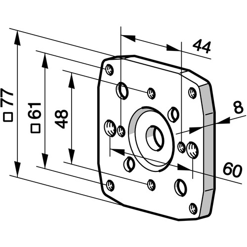 9910040 Somfy Universallager für NHK Kompakt inkl. 2 Schrauben Produktbild Additional View 1 L