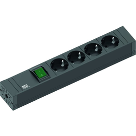 420.0012 Bachmann Steckdosenleiste Connect Line 4xSchutzkontaktsteckdose, Produktbild front M