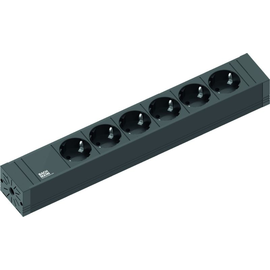 420.0018 Bachmann Steckdosenleiste Connect Line 6xSchutzkontaktsteckdose, Produktbild front M