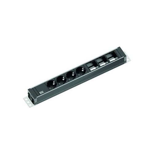 922.0071 Bachmann Universal 4xSchuko 3xABD KS Strom 3,0m Schuko Produktbild Front View L