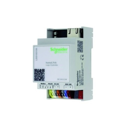 LSS100100 Schneider homeLYnk Logik Controller, KNX, Modbus RTU/TCP, BACnet, Produktbild Front View L