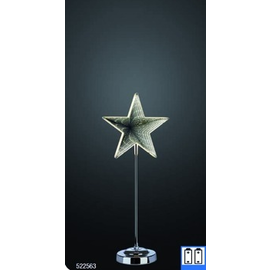 522563 Hellum Infinity Stern 20cm 42 LED ww mit Standfuss H:45cm bat. Produktbild