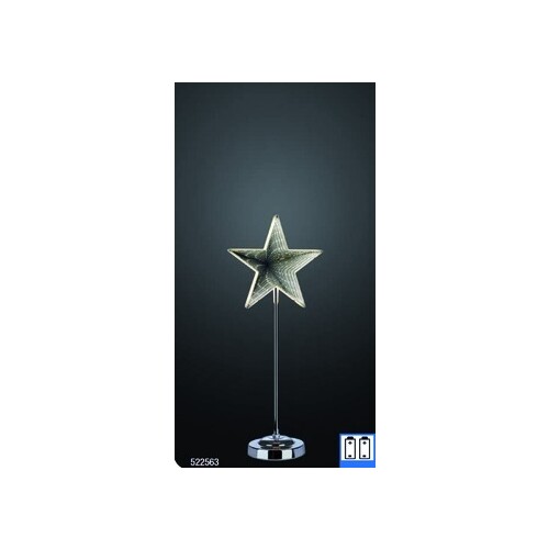 522563 Hellum Infinity Stern 20cm 42 LED ww mit Standfuss H:45cm bat. Produktbild Front View L