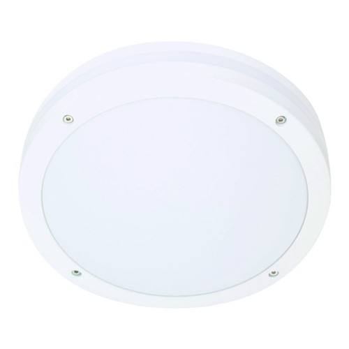 641821 Eltropa Discos Wand/Deckenleuchte IP65 LED 19W 1230lm 3000K ws-matt m.Sen Produktbild Front View L