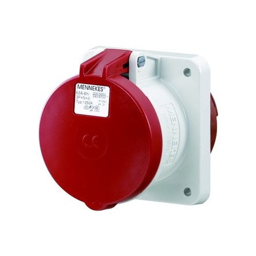 1252A Mennekes MENNEKES CEE Anbausteckdose 63A 5p 400V 6h IP44 Produktbild Additional View 1 L