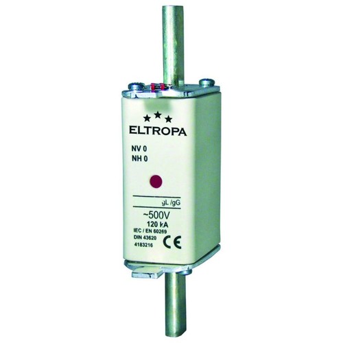 12213351 Eltropa NH Sicherungseinsatz gLgG NH0 63A 500V AC / DC 220V Produktbild Front View L