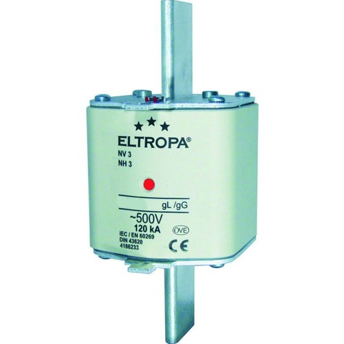 12263571 Eltropa NH Sicherungseinsatz gLgG NH3 100A 500V AC / DC 220V Produktbild Front View L