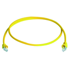 L00000A0076 SKG Patchkabel S/FTP Cat.6A (ISO/IEC), 0,5m MP8 FS500, LSZH, gelb, Produktbild front M