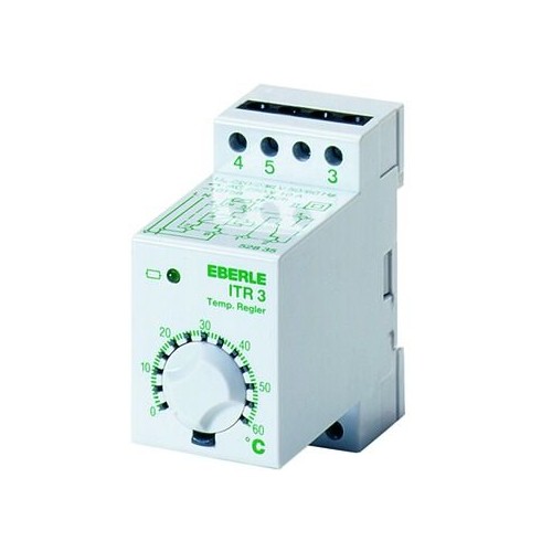 587470159900 Eberle Temperaturregler auf Tragschiene  -40..+20C, AC 230V, 1We, po Produktbild Front View L