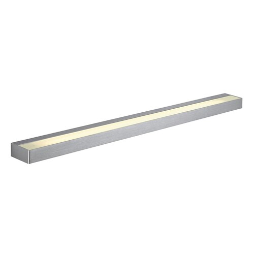 151796 SLV SEDO LED 21 Wandleuchte, eckig, alu brushed, Glas satiniert, 300 Produktbild Front View L