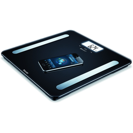 748.03 (6) Beurer BF 600 pure schwarz Personenwaage/Diagnosewaage 180 kg Produktbild front M